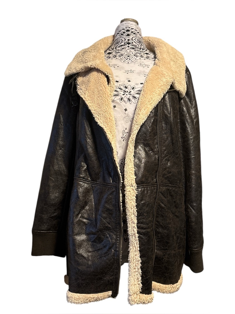 Brown Montanaco Bomber Jacket with Beige Lining